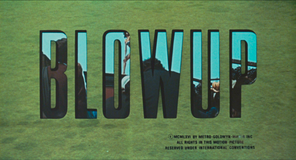Il film Blow Up (1966) di Michelangelo Antonioni: titoli di testa